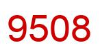 Number 9508 red image