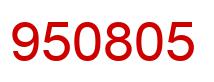Number 950805 red image