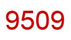Number 9509 red image