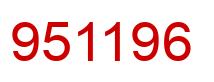 Number 951196 red image
