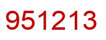 Número 951213 imagen rojo