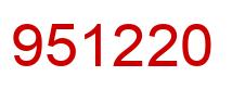 Número 951220 imagen rojo
