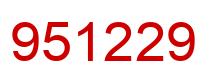 Number 951229 red image