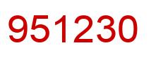 Number 951230 red image