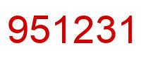 Number 951231 red image