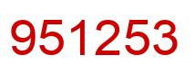 Número 951253 imagen rojo
