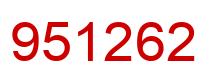 Número 951262 imagen rojo