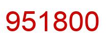 Number 951800 red image