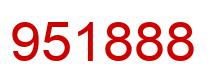 Number 951888 red image