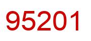 Number 95201 red image