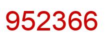 Número 952366 imagen rojo