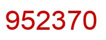 Number 952370 red image