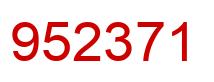 Number 952371 red image