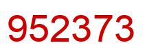 Number 952373 red image