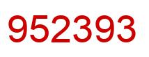 Number 952393 red image