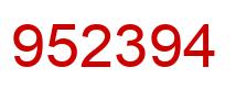 Number 952394 red image