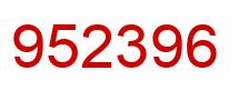 Number 952396 red image
