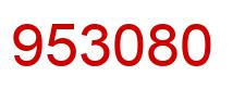 Number 953080 red image