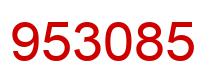 Number 953085 red image