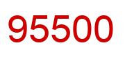 Number 95500 red image