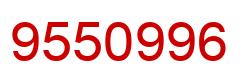 Number 9550996 red image