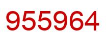 Número 955964 imagen rojo