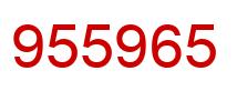 Número 955965 imagen rojo