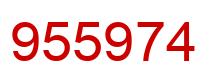 Número 955974 imagen rojo