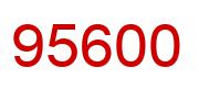 Number 95600 red image