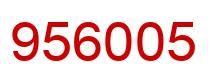 Number 956005 red image