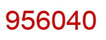Number 956040 red image