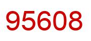 Number 95608 red image
