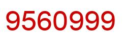 Número 9560999 imagen rojo