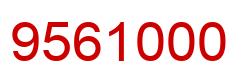 Número 9561000 imagen rojo