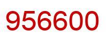 Number 956600 red image