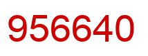 Number 956640 red image