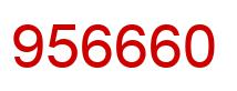 Number 956660 red image