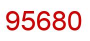 Number 95680 red image