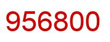 Number 956800 red image