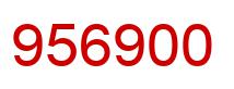 Number 956900 red image