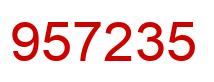 Number 957235 red image