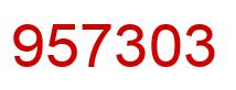 Number 957303 red image