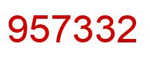 Number 957332 red image