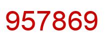 Number 957869 red image