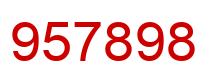 Number 957898 red image