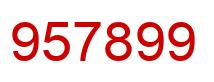 Number 957899 red image