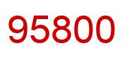Number 95800 red image