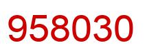 Number 958030 red image