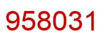 Number 958031 red image