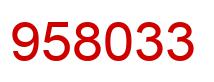 Number 958033 red image